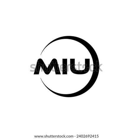 MIU Letter Logo Design, Inspiration for a Unique Identity. Modern Elegance and Creative Design. Watermark Your Success with the Striking this Logo.