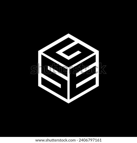 SEG letter logo design with black background in illustrator, cube logo, vector logo, modern alphabet font overlap style. calligraphy designs for logo, Poster, Invitation, etc.