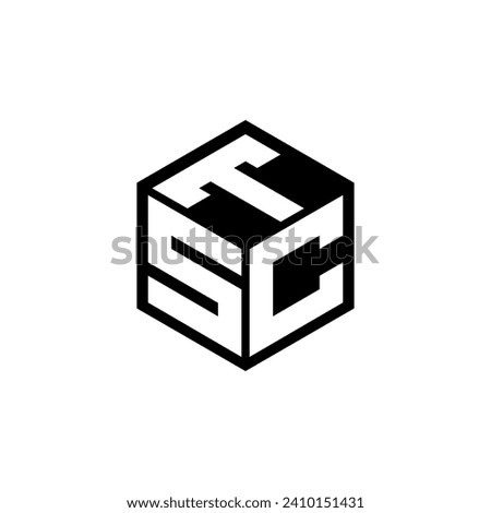 SCT letter logo design with white background in illustrator, cube logo, vector logo, modern alphabet font overlap style. calligraphy designs for logo, Poster, Invitation, etc.