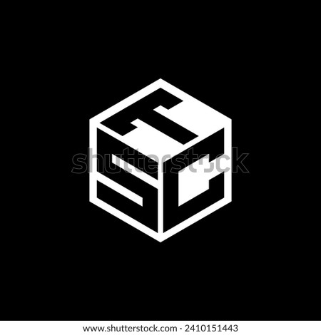 SCT letter logo design with black background in illustrator, cube logo, vector logo, modern alphabet font overlap style. calligraphy designs for logo, Poster, Invitation, etc.
