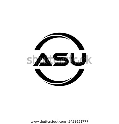 ASU Letter Logo Design, Inspiration for a Unique Identity. Modern Elegance and Creative Design. Watermark Your Success with the Striking this Logo.