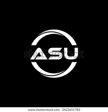 ASU Letter Logo Design, Inspiration for a Unique Identity. Modern Elegance and Creative Design. Watermark Your Success with the Striking this Logo.