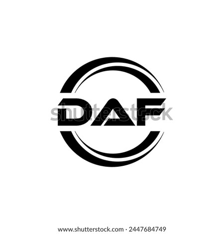 DAF Letter Logo Design, Inspiration for a Unique Identity. Modern Elegance and Creative Design. Watermark Your Success with the Striking this Logo.