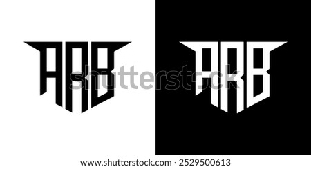 ARB letter logo design with white background in illustrator; vector logo modern alphabet font overlap style; calligraphy designs for logo; Poster; Invitation; etc.