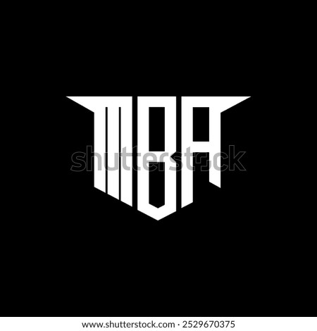 MBA letter logo design with white background in illustrator, vector logo modern alphabet font overlap style, calligraphy designs for logo, Poster, Invitation, etc.