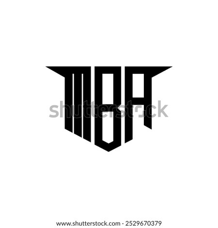 MBA letter logo design with white background in illustrator, vector logo modern alphabet font overlap style, calligraphy designs for logo, Poster, Invitation, etc.