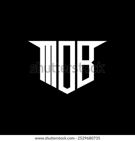 MDB letter logo design with white background in illustrator, vector logo modern alphabet font overlap style, calligraphy designs for logo, Poster, Invitation, etc.