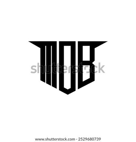 MDB letter logo design with white background in illustrator, vector logo modern alphabet font overlap style, calligraphy designs for logo, Poster, Invitation, etc.