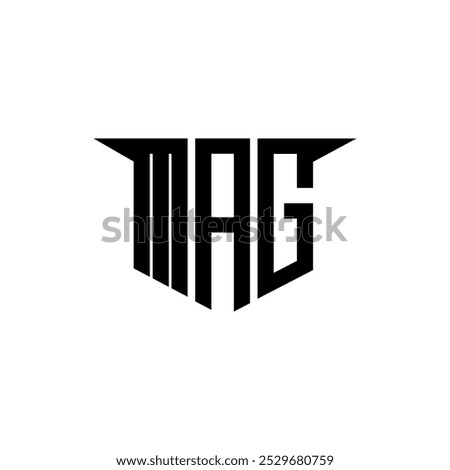 MAG letter logo design with white background in illustrator, vector logo modern alphabet font overlap style, calligraphy designs for logo, Poster, Invitation, etc.