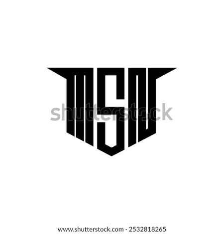 MSN letter logo design with white background in illustrator, vector logo modern alphabet font overlap style, calligraphy designs for logo, Poster, Invitation, etc.