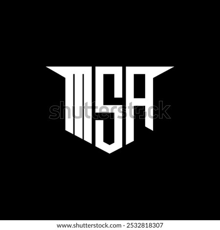 MSA letter logo design with white background in illustrator, vector logo modern alphabet font overlap style, calligraphy designs for logo, Poster, Invitation, etc.