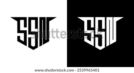 SSN letter logo design with white background in illustrator, vector logo modern alphabet font overlap style, calligraphy designs for logo, Poster, Invitation, etc.