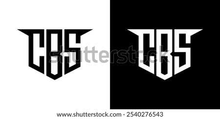 CBS letter logo design with white background in illustrator, vector logo modern alphabet font overlap style, calligraphy designs for logo, Poster, Invitation, etc.