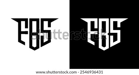 FBS letter logo design with white background in illustrator, vector logo modern alphabet font overlap style, calligraphy designs for logo, Poster, Invitation, etc.