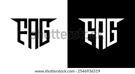 FAG letter logo design with white background in illustrator, vector logo modern alphabet font overlap style, calligraphy designs for logo, Poster, Invitation, etc.