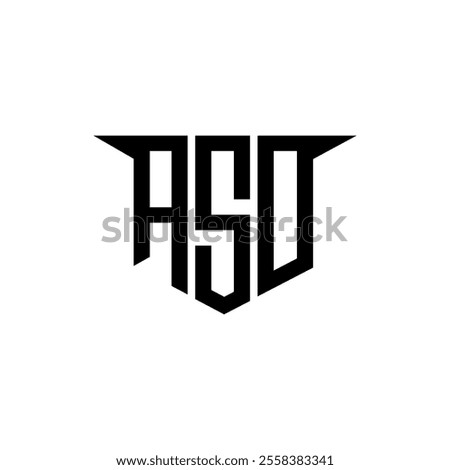 ASO letter logo design with white background in illustrator, vector logo modern alphabet font overlap style, calligraphy designs for logo, Poster, Invitation, etc.