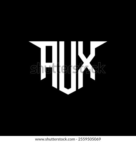 AUX letter logo design with white background in illustrator, vector logo modern alphabet font overlap style, calligraphy designs for logo, Poster, Invitation, etc.