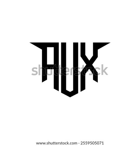 AUX letter logo design with white background in illustrator, vector logo modern alphabet font overlap style, calligraphy designs for logo, Poster, Invitation, etc.