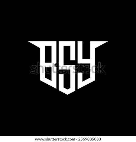 BSY letter logo design with white background in illustrator, vector logo modern alphabet font overlap style, calligraphy designs for logo, Poster, Invitation, etc.