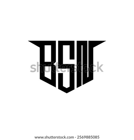 BSN letter logo design with white background in illustrator, vector logo modern alphabet font overlap style, calligraphy designs for logo, Poster, Invitation, etc.