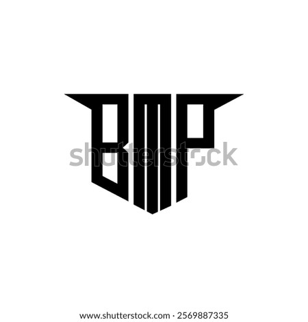 BMP letter logo design with white background in illustrator, vector logo modern alphabet font overlap style, calligraphy designs for logo, Poster, Invitation, etc.