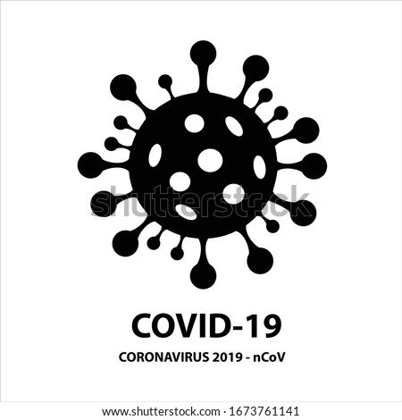 Vector illustration coronavirus 2019-nCoV, Covid-19. Coronavirus outbreak concept. Covid-19 coronavirus infection.Virus covid-19 cell icon.