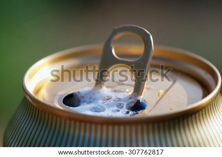 Closeup can of beer
