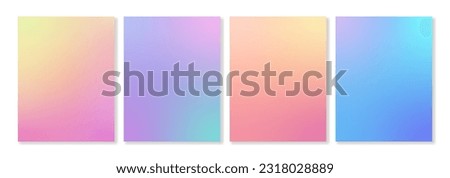 Set of 4 gradient backgrounds of soft colors with a grainy texture. For covers, wallpapers, branding, business cards, social media and more. You can use the grainy texture for any of the backgrounds.