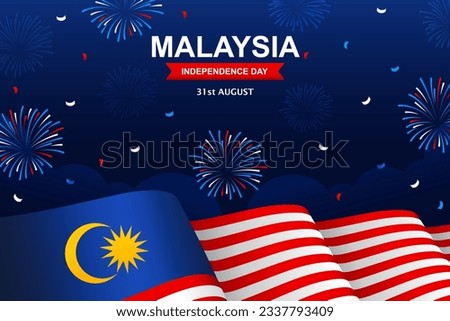 august 31th celebration of Hari Merdeka Malaysia national day, Independence day of Malaysia 