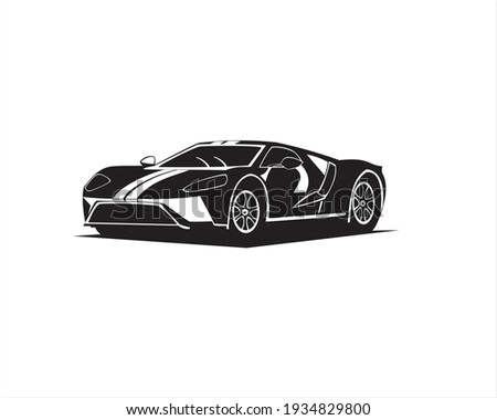 Illustration of sport car Lamborghini .Illustration are easy to use and highly customizable, logical layered to fit your needs. shiny automobile isolated on white background