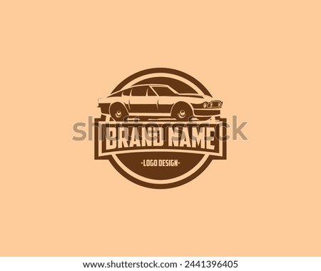 vintage car aston martin silhouette. isolated badge, emblem, icon, sticker design. available in eps 10
