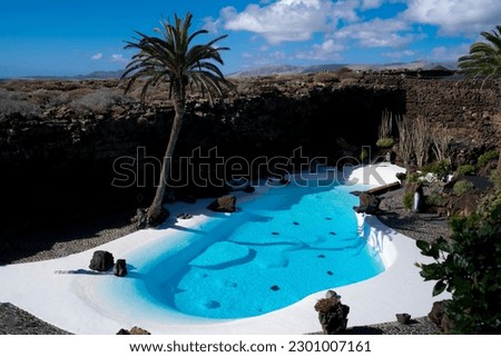 Similar – Image, Stock Photo water in lanzarote  stone sky cloud beach   musk    summer