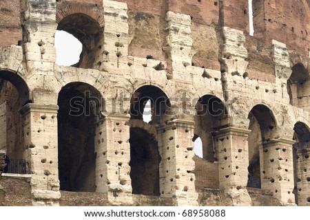 Coliseum wall in Rome