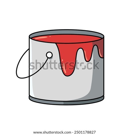 Paint bucket vector art. Isolated on white background