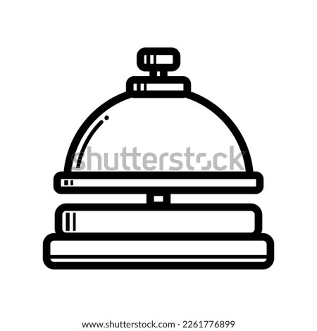 Hotel Bell Icon Outline Vector Illustration