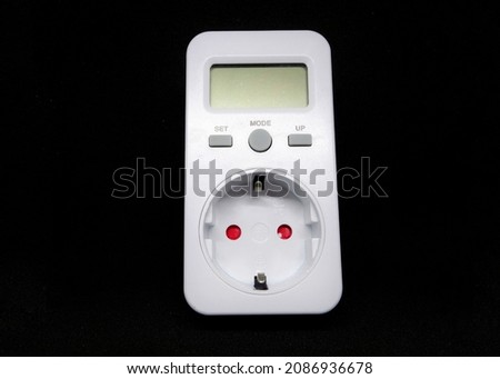 Ampere or Kilowatt Meter With Display. Easy Metering Power Consumption Device For Home And Industrial Use. ストックフォト © 