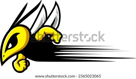 BEE fast mascot logo concept