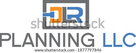 DLR letter logo with rectengle