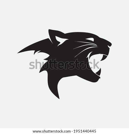 Panther head drawing vector illustration