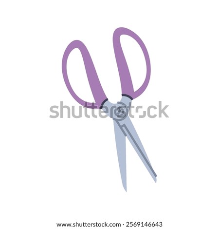 Garden scissors. Gardening tool. Flat graphic element for spring and summer designs.