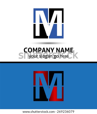 Abstract icons based on the letter M logo
