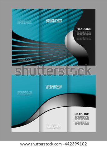 vector modern tri fold brochure design template ez canvas