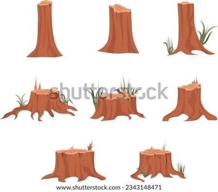 Similar – Image, Stock Photo felled tree in forest