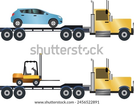 flatbed truck common used vector illustration, flatbed truck vector illustration, transportation and technology, car, lift truck, delivering transportation