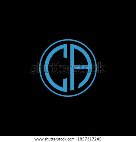 CA MONOGRAM letter icon design on BLACK background.Creative letter CA/C A logo design.
