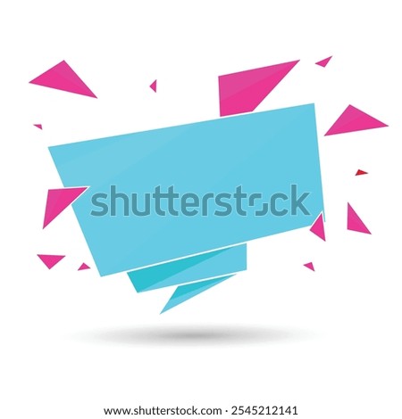 Creative Modern Isolated Banner Template. Blue Pink Design. Vector Design Element for New Year Black Friday. Big Sale Advertising Signboard. Can be used for web or in print for any design concept. 