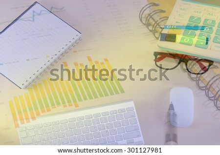 finance charts and graphs, finance investment business concept