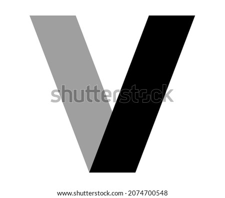 black and white logo letter v  Photo stock © 