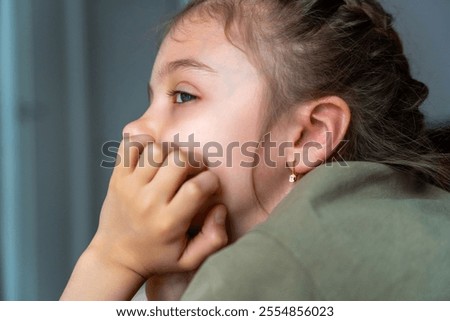 Similar – Image, Stock Photo caught by the gaze of a cat sitting in the middle of the living room