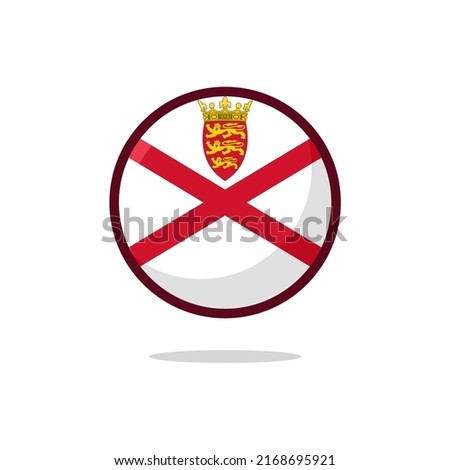 Jersey Flag Icon. Jersey Flag flat style isolated on a white background - stock vector.